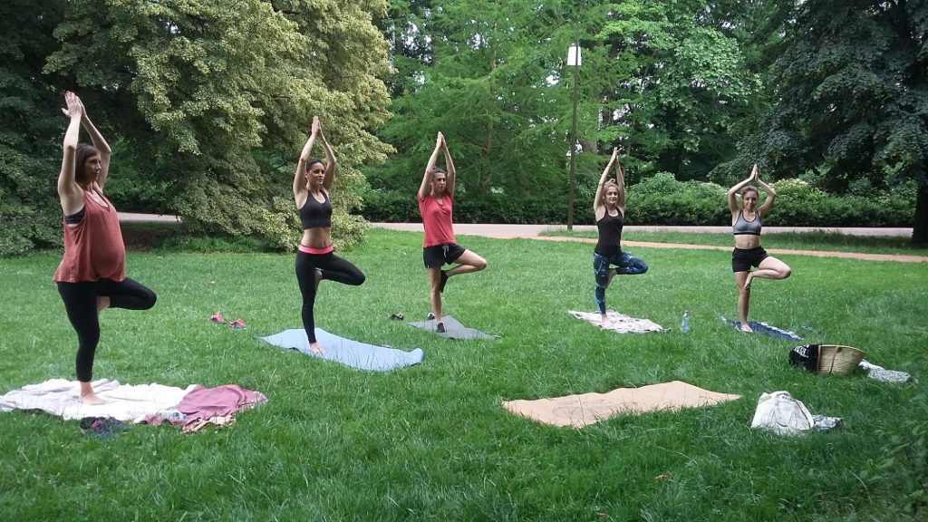 yoga au parc de la tete d'or