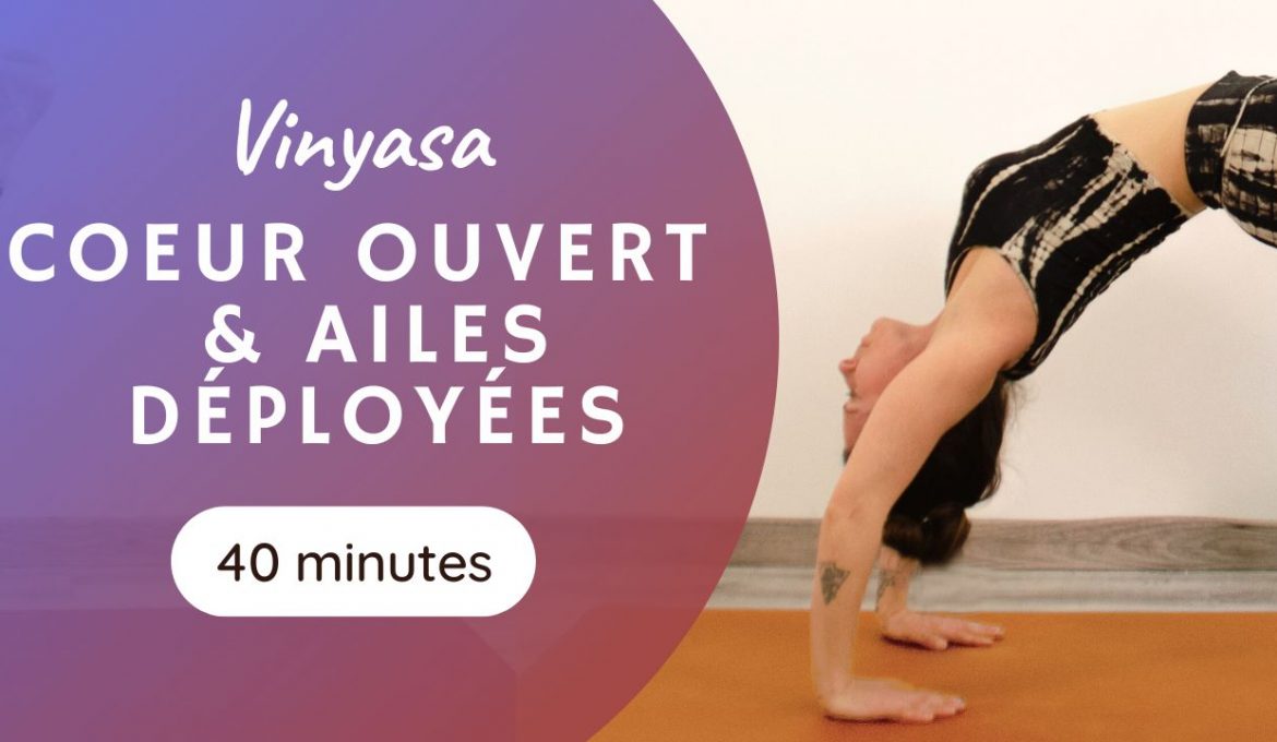 Séance de vinyasa ouverture des épaules et du coeur, vers chakrasana la roue ou le pont